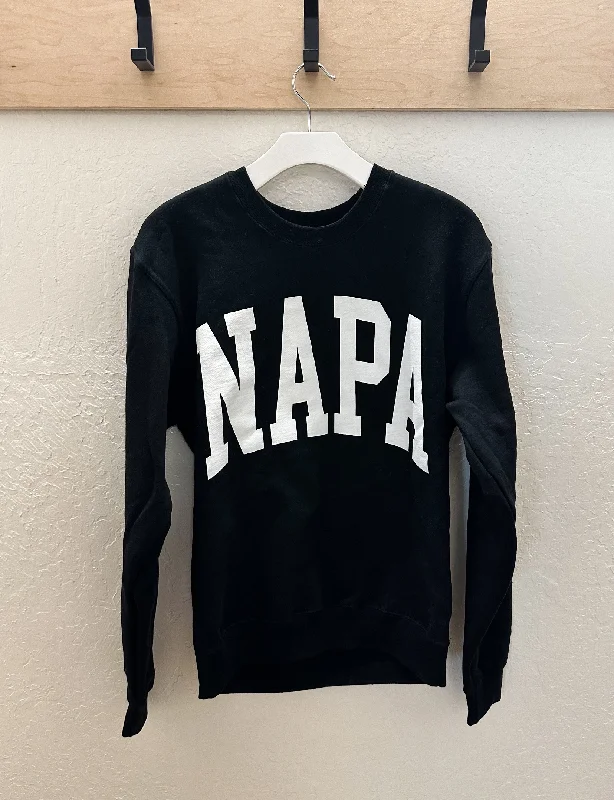 CrewneckcultureNapa Block Crewneck Sweatshirt, Black/White