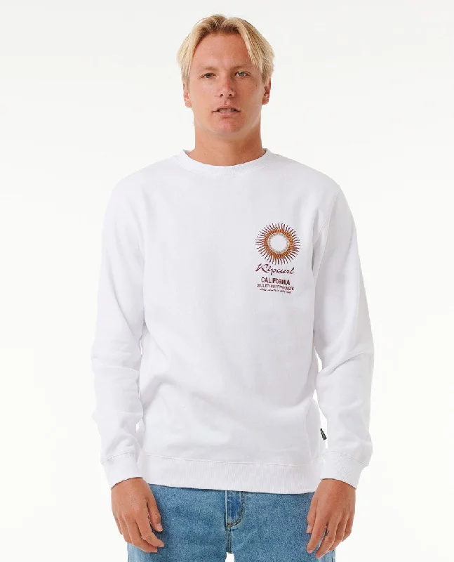 CrewneckstyleRip Curl Sunset Desto Crew Sweatshirt-California White