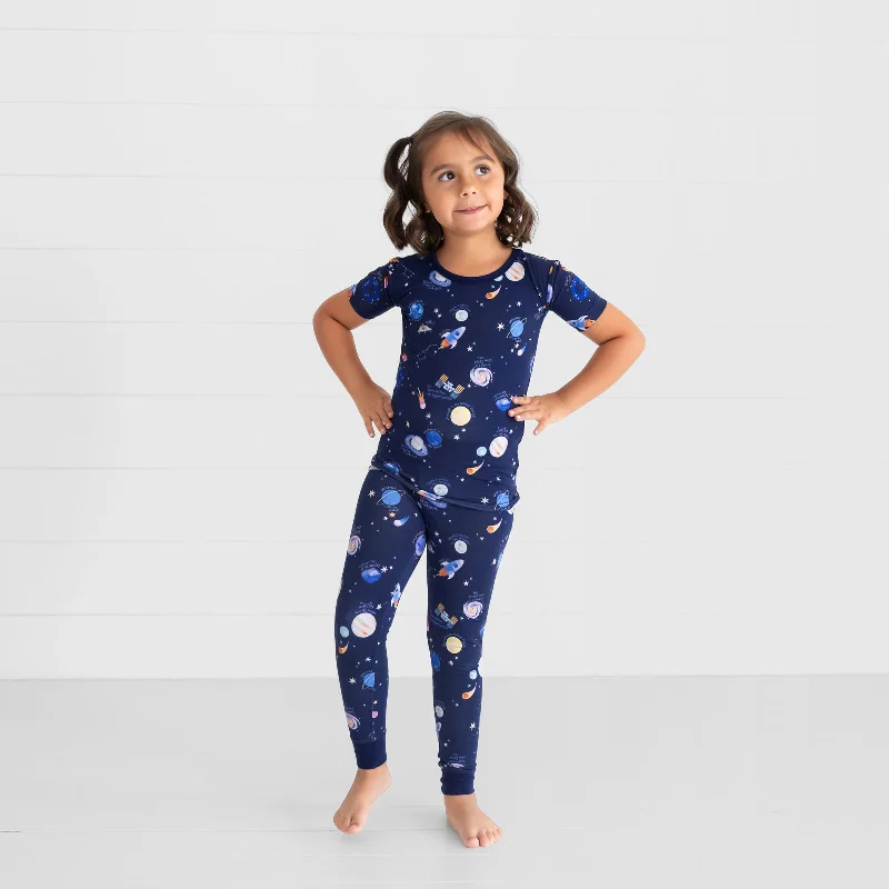 Through My Telescope Two-Piece Short Sleeve Pajama Set