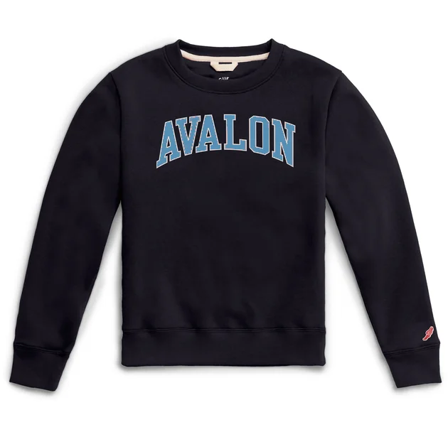 CrewneckmobileKids Avalon Essential Fleece Crew - Navy/Carolina Blue