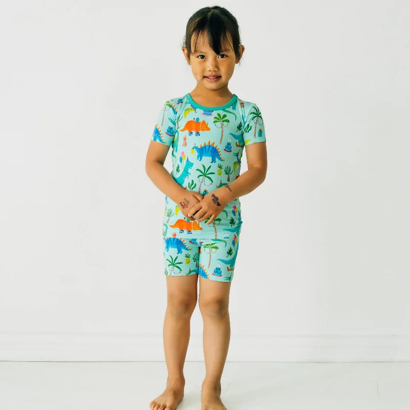 Prehistoric Party Two-Piece Short Sleeve & Shorts Pajama Set