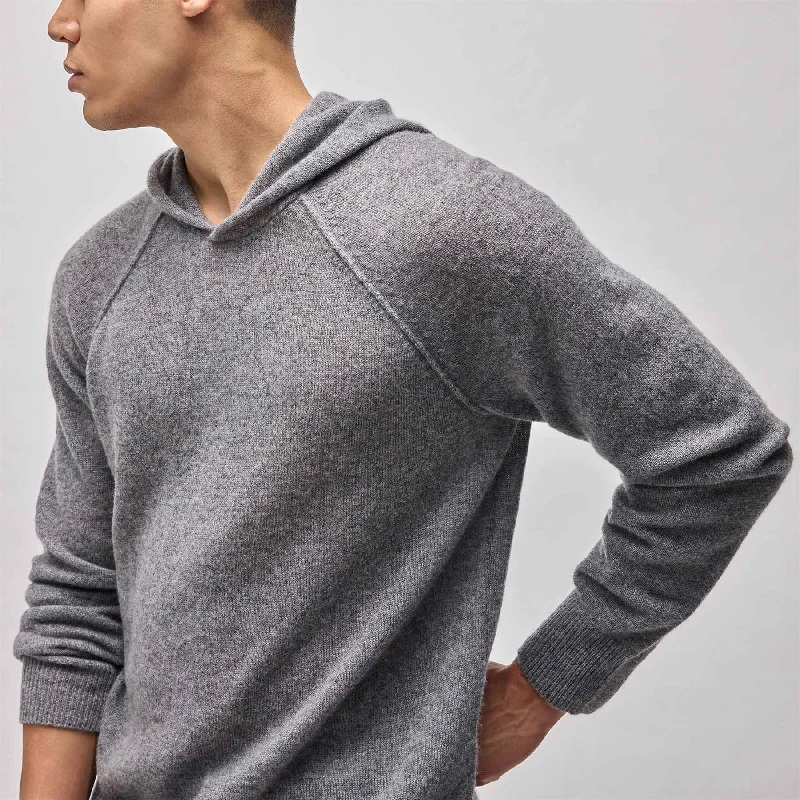 Soft Featherweight Cashmere Hoodie - Heather GreyFleece Sweatshirts