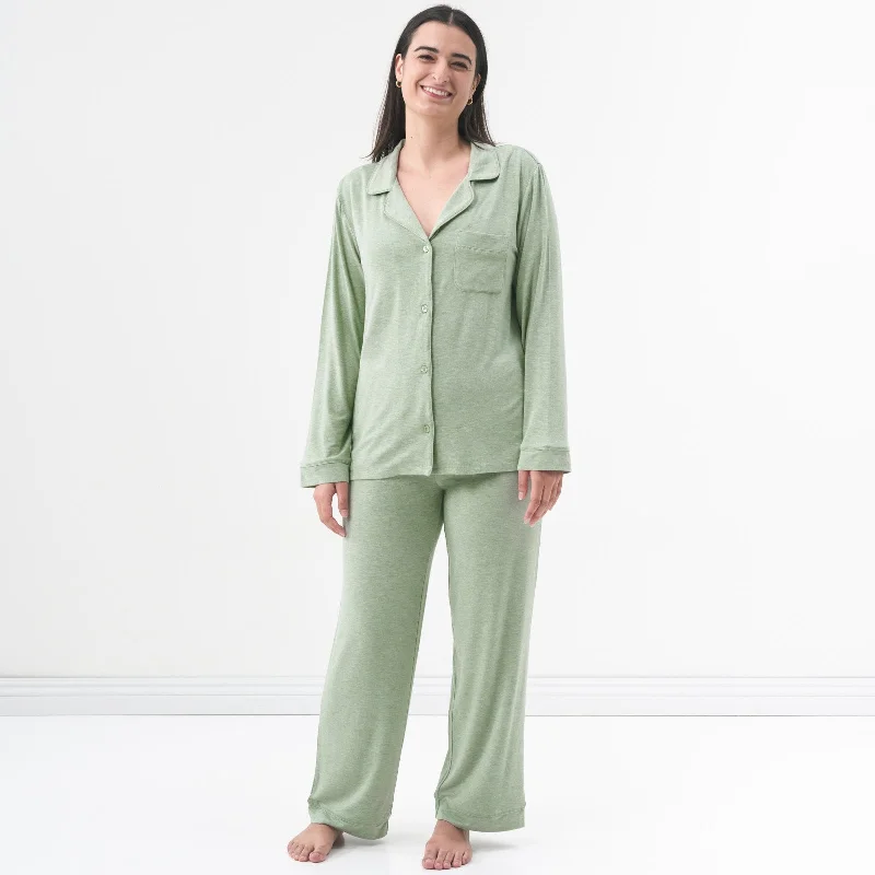 Heather Sage Women's Long Sleeve Pajama Set