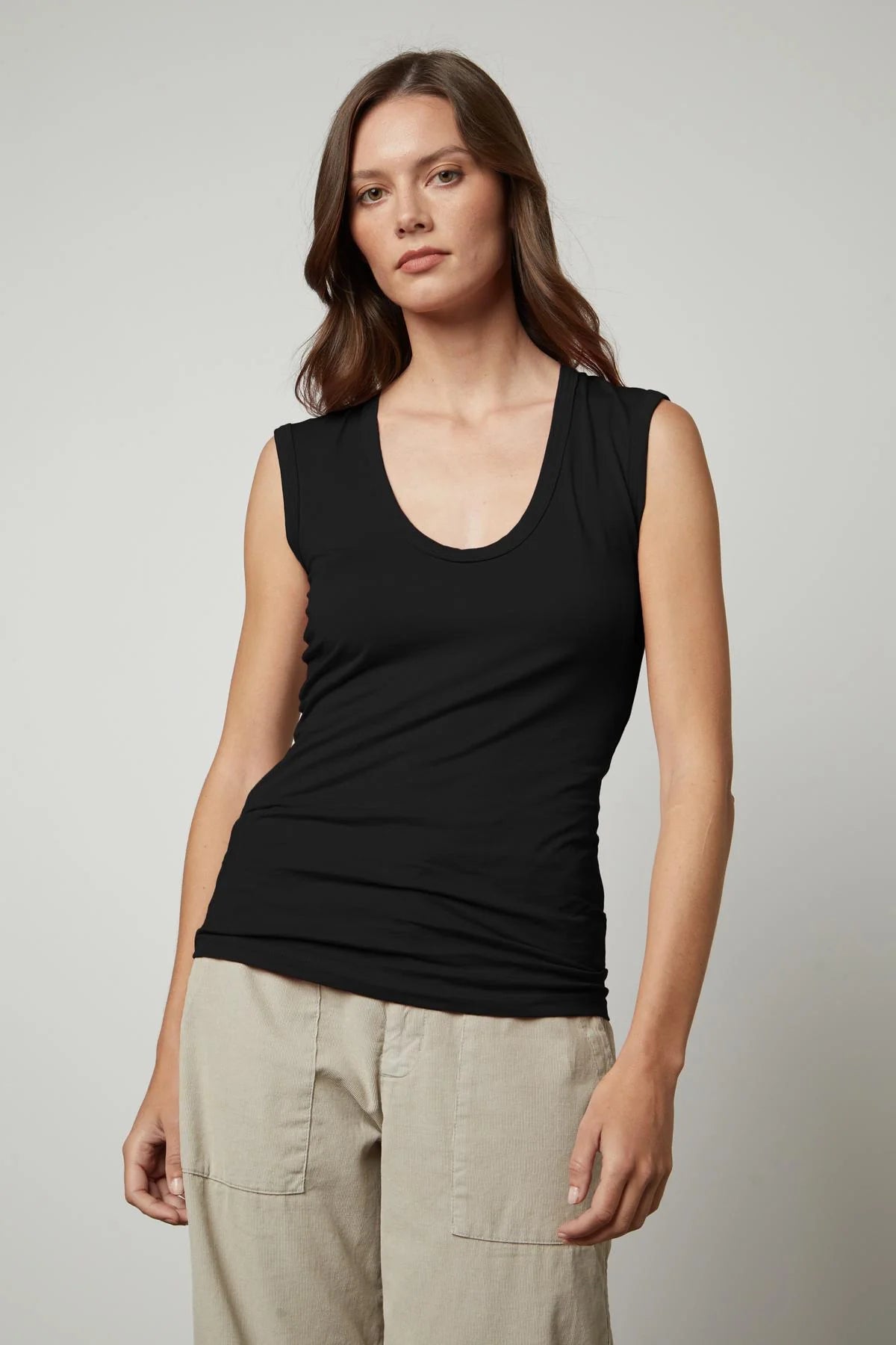 Breathable hoodieVelvet - Estina Tank - Black