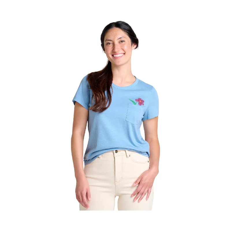 Fitted Short Sleeve TopsToad & Co Women's Primo Short Sleeve Crew - Weathered Blue Embroidery - ONLINE STORE CREDIT/EXCHANGE ONLY