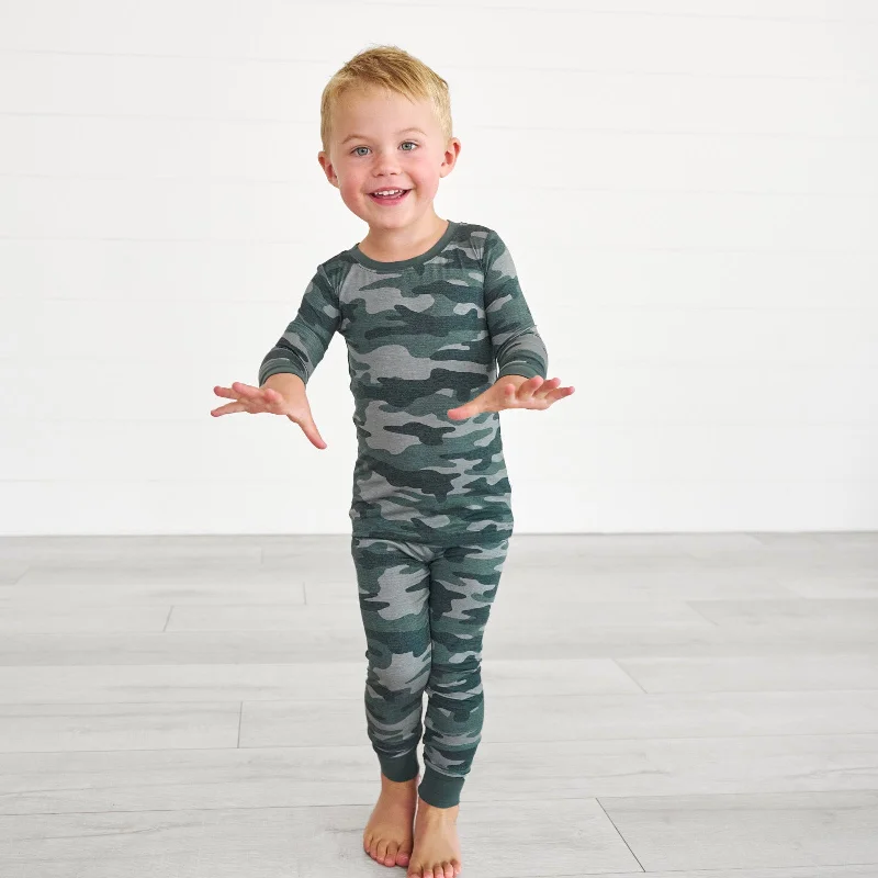 Vintage Camo Two-Piece Pajama Set