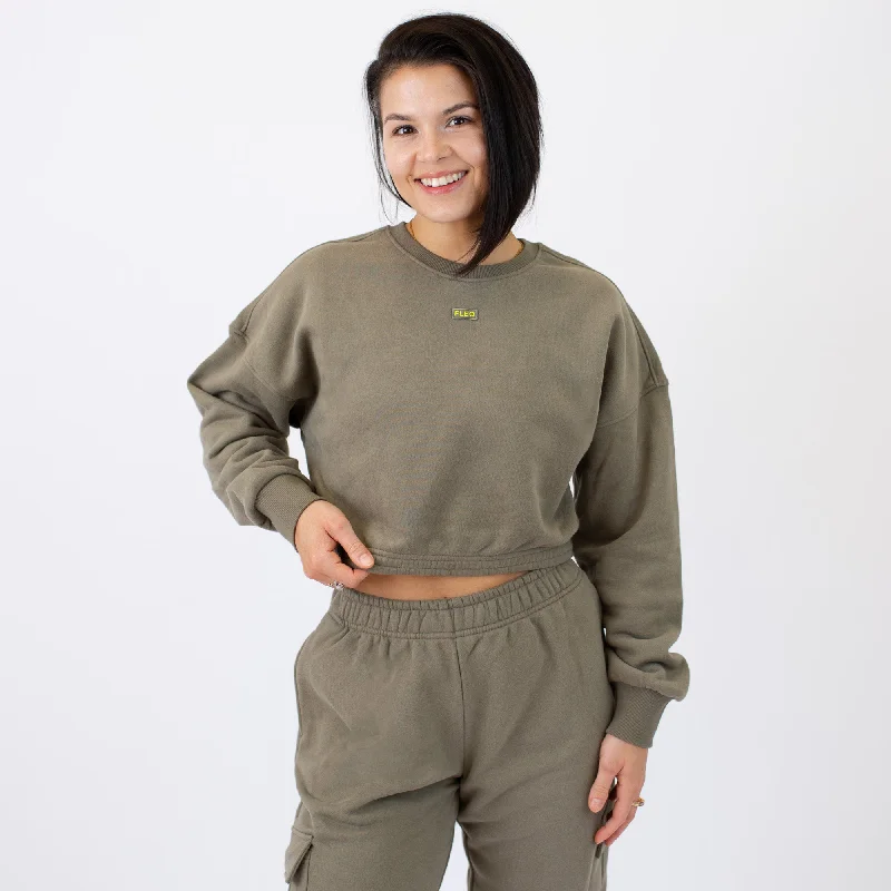 Serene Crop Crewneck SweatshirtCroptopshirt