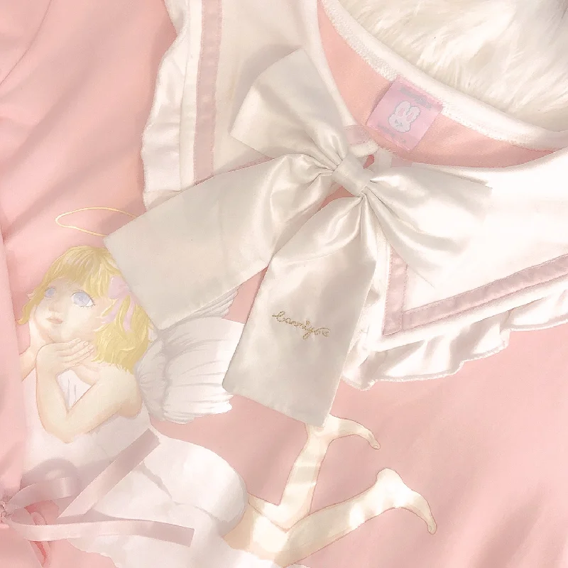 [Mid Season sale ] You are like an angel sailor babydoll hoodie dressHiking Hoodies