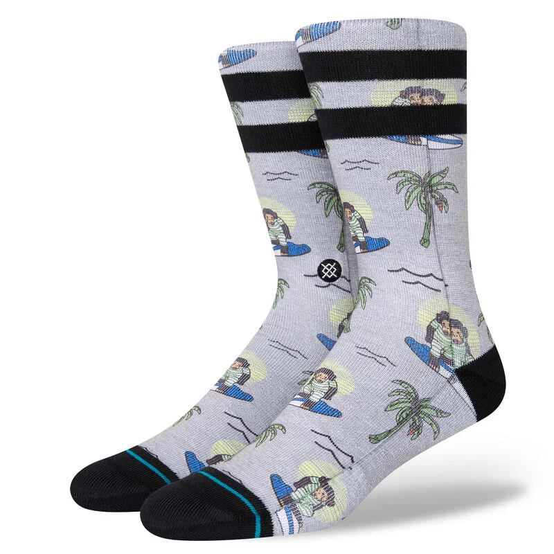 CrewneckgadgetStance Surfin Monkey Crew Socks-White