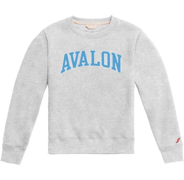 CrewneckanalyticsKids Avalon Essential Fleece Crew - Classic Oxford/Blue