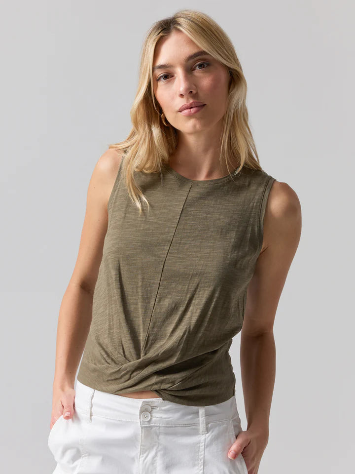 Mesh hoodieSanctuary - Twisted Tank - Burnt Olive