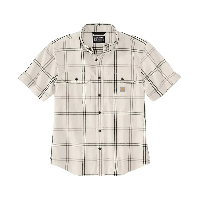 Branded Short Sleeve TopsCarhartt Men's Loose Fit Midweight Short Sleeve Plaid Shirt - Malt - ONLINE STORE CREDIT/EXCHANGE ONLY