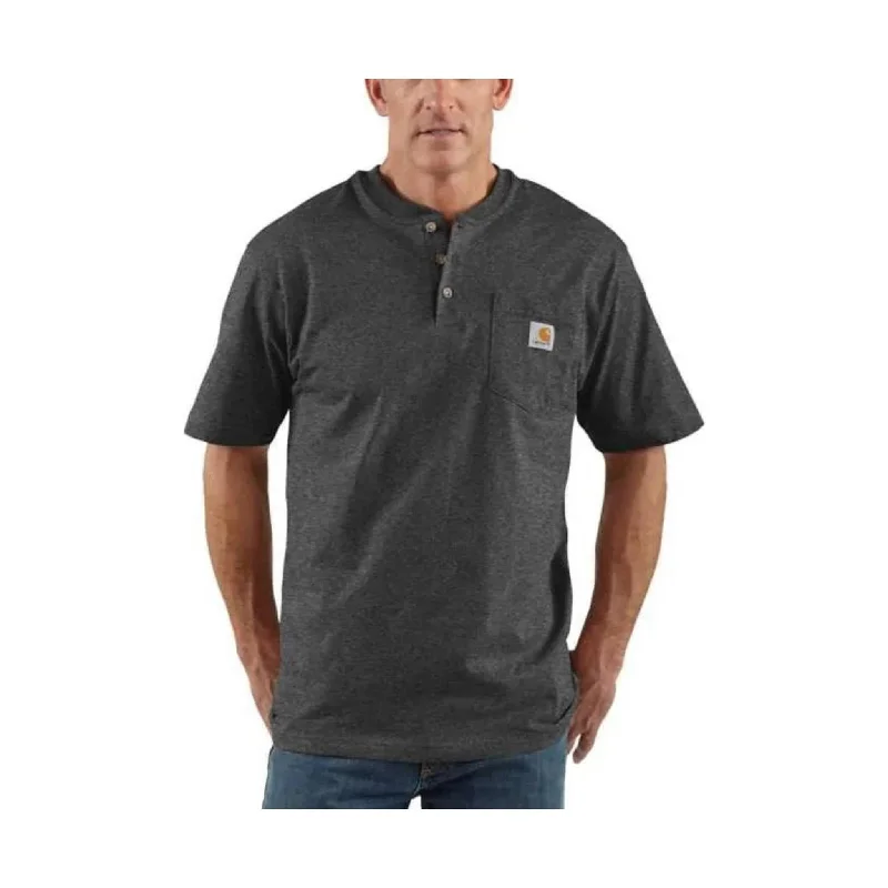 Oversized Short Sleeve TopsCarhartt Men's Workwear Short Sleeve Henley - Carbon Heather