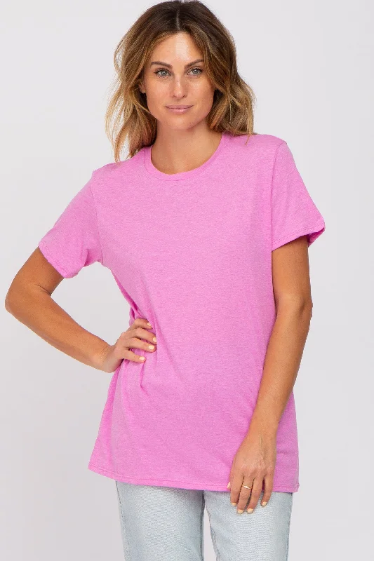 Cycling Short Sleeve TopsPink Oversized Short Sleeve Top