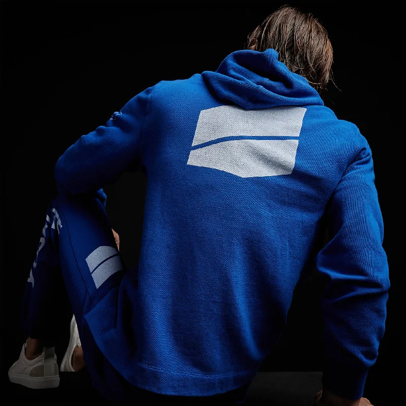 French Terry Pullover Hoodie - Royal Blue/WhiteBranded Sweatshirts