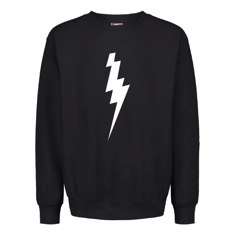 CrewneckshirtBlack Lightning Bolt Crew Sweatshirt