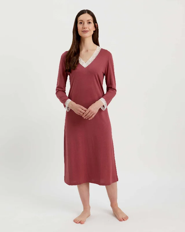 Bridal GownWomen's Jersey Ella Nightdress - Berry