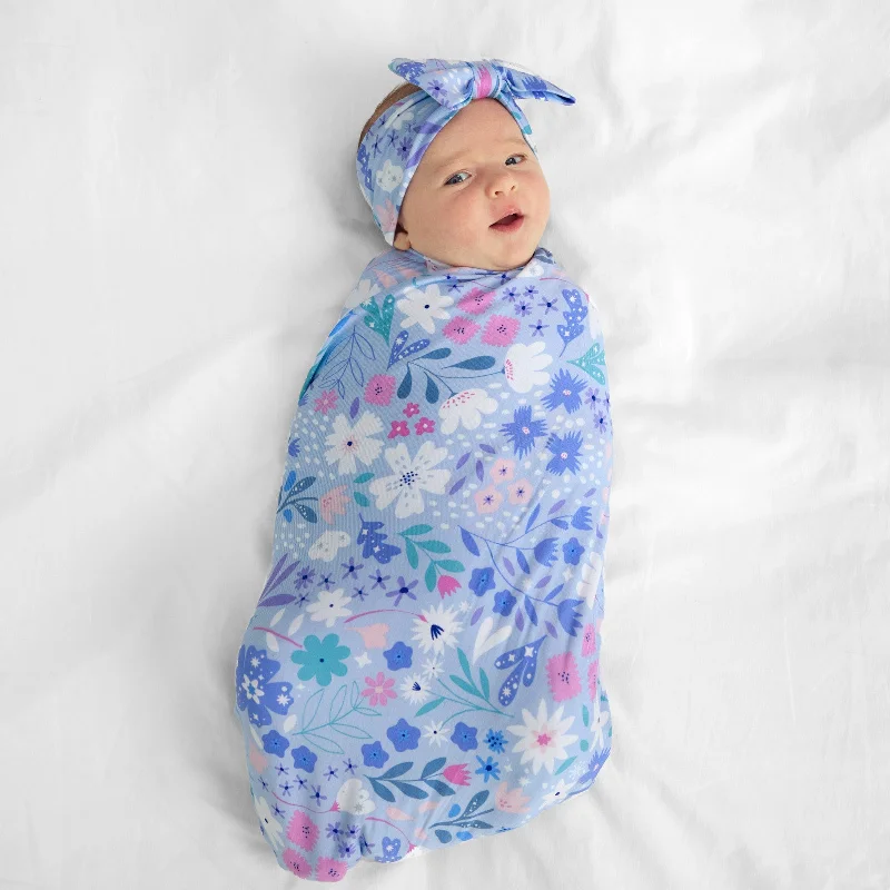 Magical Meadow Swaddle & Luxe Bow Headband Set