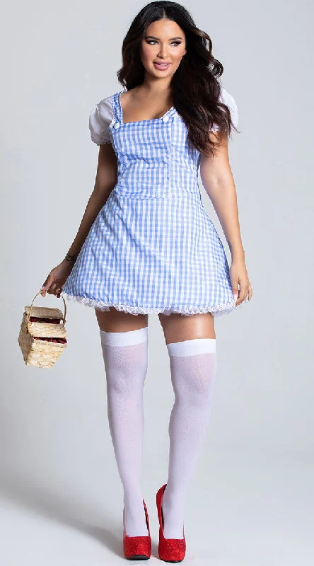 Strapless DressBlue Gingham Dress Costume