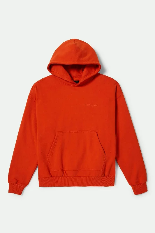 Embroidered Heavyweight Oversized Hoodie - Trail OrangePunk Sweatshirts