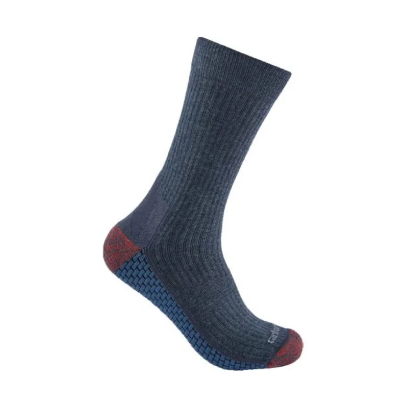 CrewneckwearCarhartt Men's Force Grid Midweight Crew Sock - Navy Heather