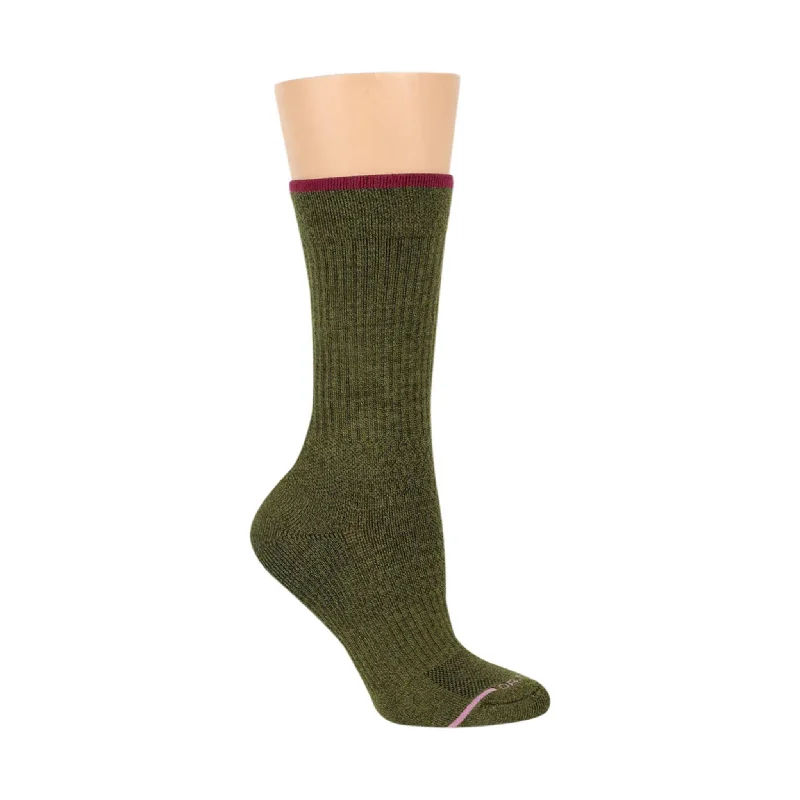 CrewneckanalyticsDr. Motion Women's Compression Outdoor Crew Sock - Olive Marl