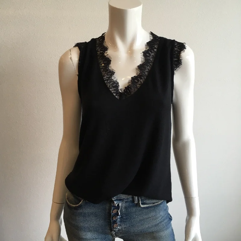 Waterproof teeMaven West Lace Detailed Tank - Black