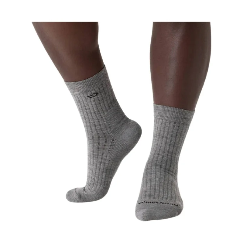 CrewneckheritageWide Open Men's Solid Cushioned Micro Crew Socks - Light Gray