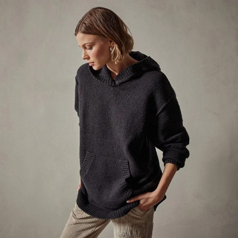 Cotton Cashmere Oversize Hoodie - BlackCycling Hoodies