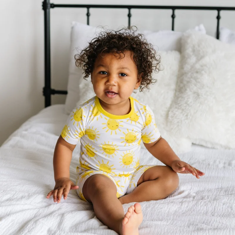 Sunshine Two-Piece Short Sleeve & Shorts Pajama Set