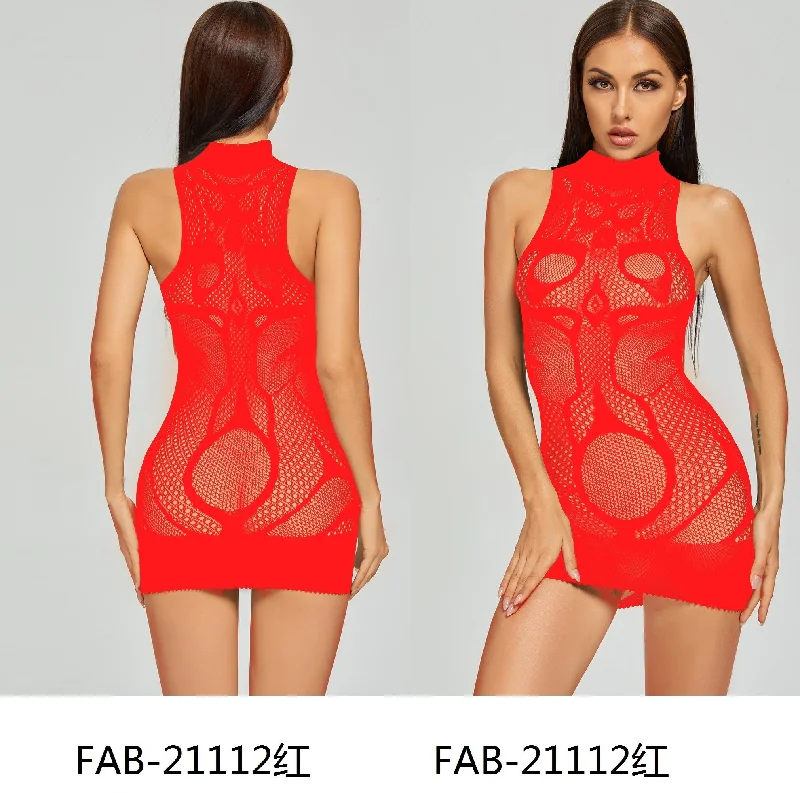 Asymmetrical DressLingerie Fishnet Dress  (FAB-21112)