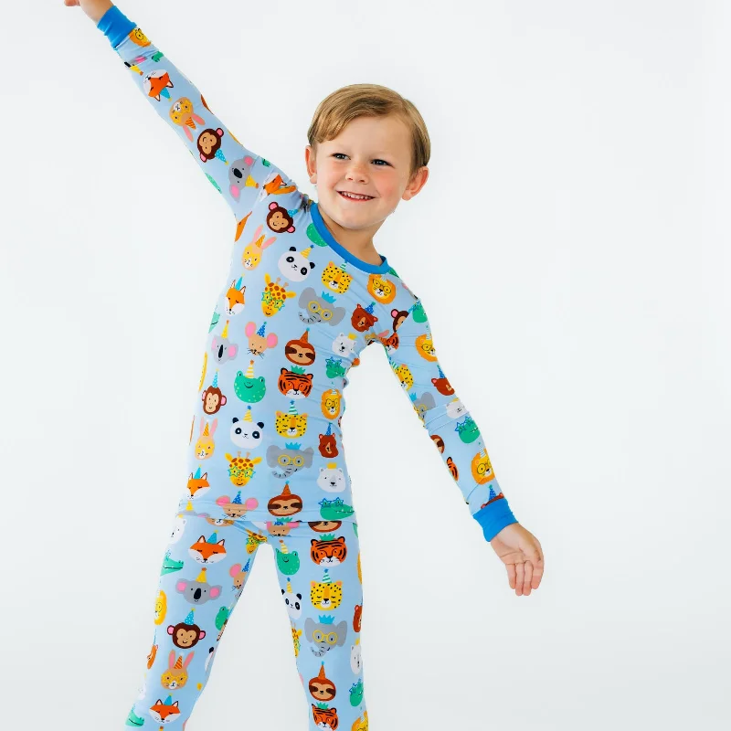 Blue Party Pals Two-Piece Pajama Set