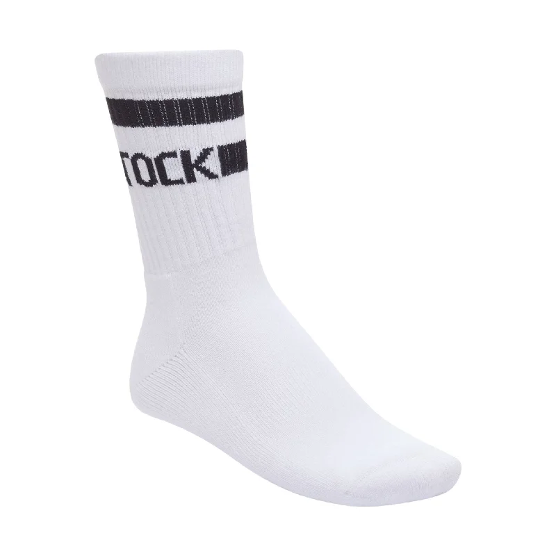 CrewneckcommunityBirkenstock Cotton Crew Stripe Socks - White/Black