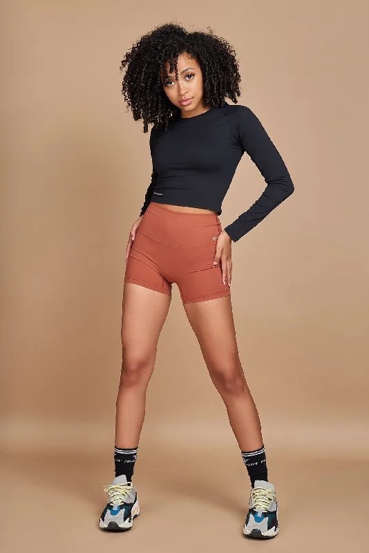 Grace Long Sleeve Cropped Tee in BlackCroptoptraditions