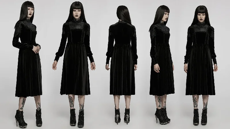 Sweater DressGothic Velvet Elegant Long Dress