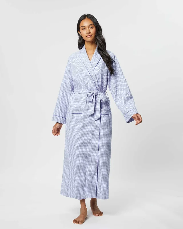 Tactical DressWomen's Brushed Cotton Dressing Gown - Willet Blue