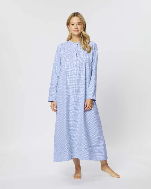 Tennis DressWomen's Brushed Cotton Sophie Nightdress - Willet Blue