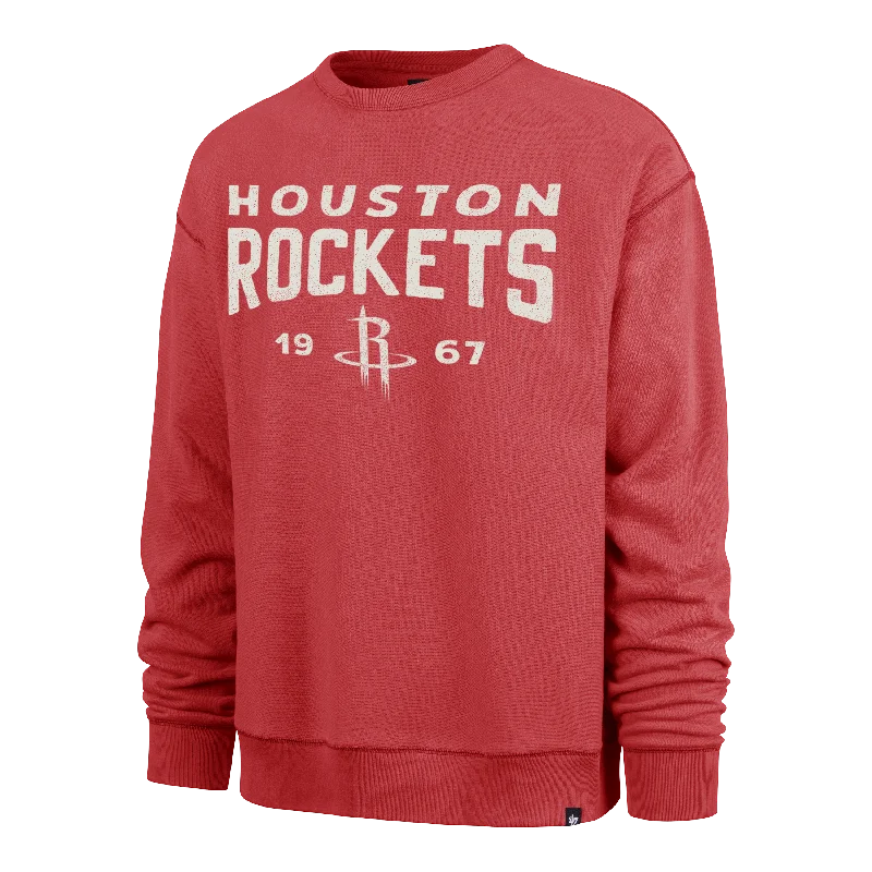 CrewnecktrendsetterMen's Houston Rockets '47 Dusted Windsor River Crewneck Sweatshirt