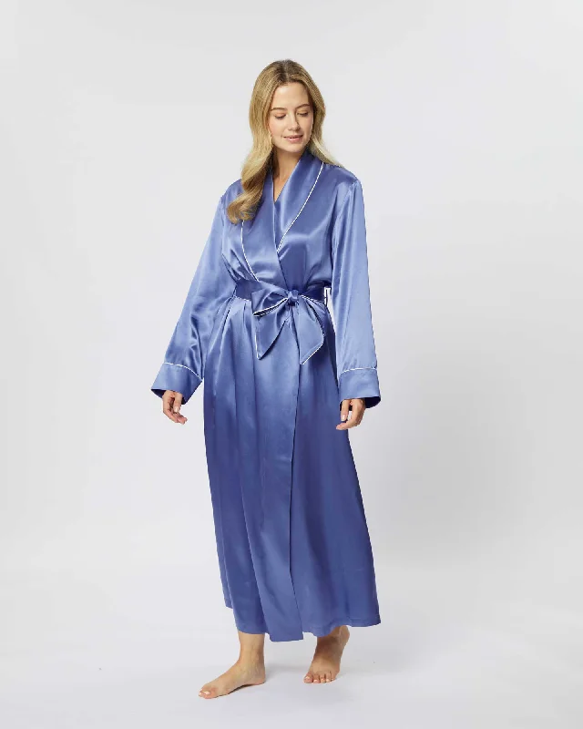 Designer DressWomen's Silk Dressing Gown - Periwinkle