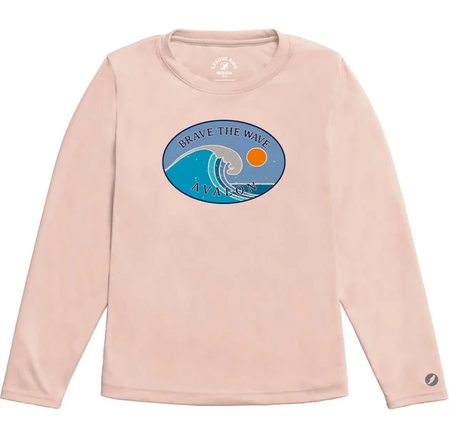 CrewneckfutureKids Avalon Sundial (UV protection) Long Sleeve Crew - Pink Sands