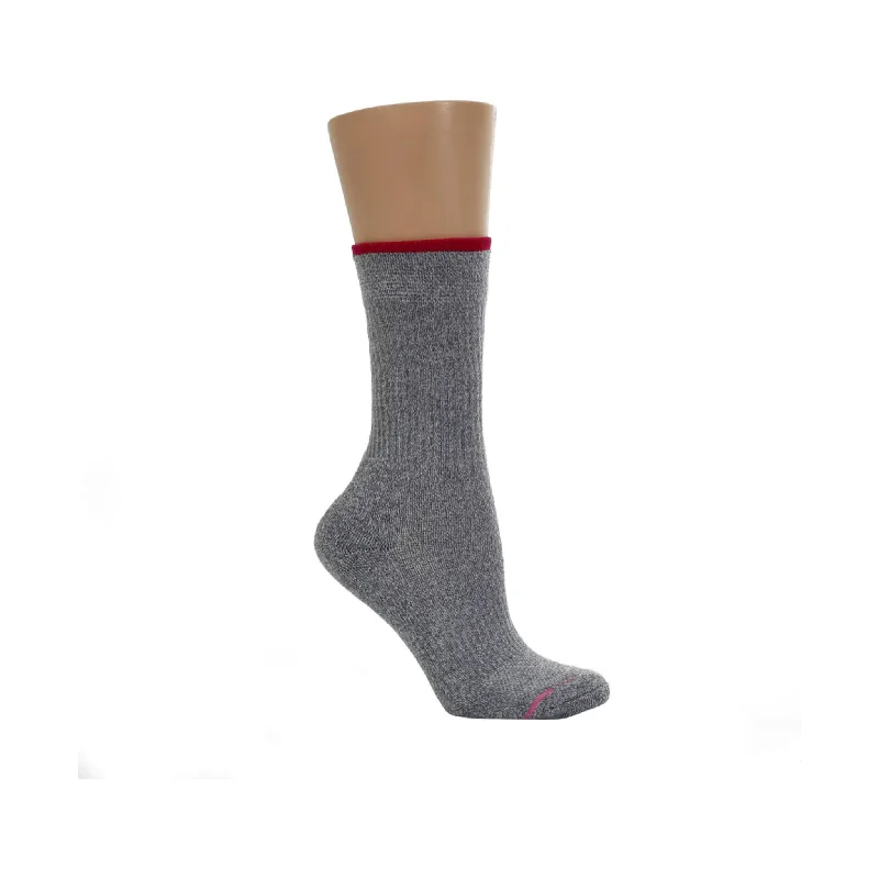 CrewneckcloudDr. Motion Women's Compression Outdoor Crew Sock - Light Grey Marl