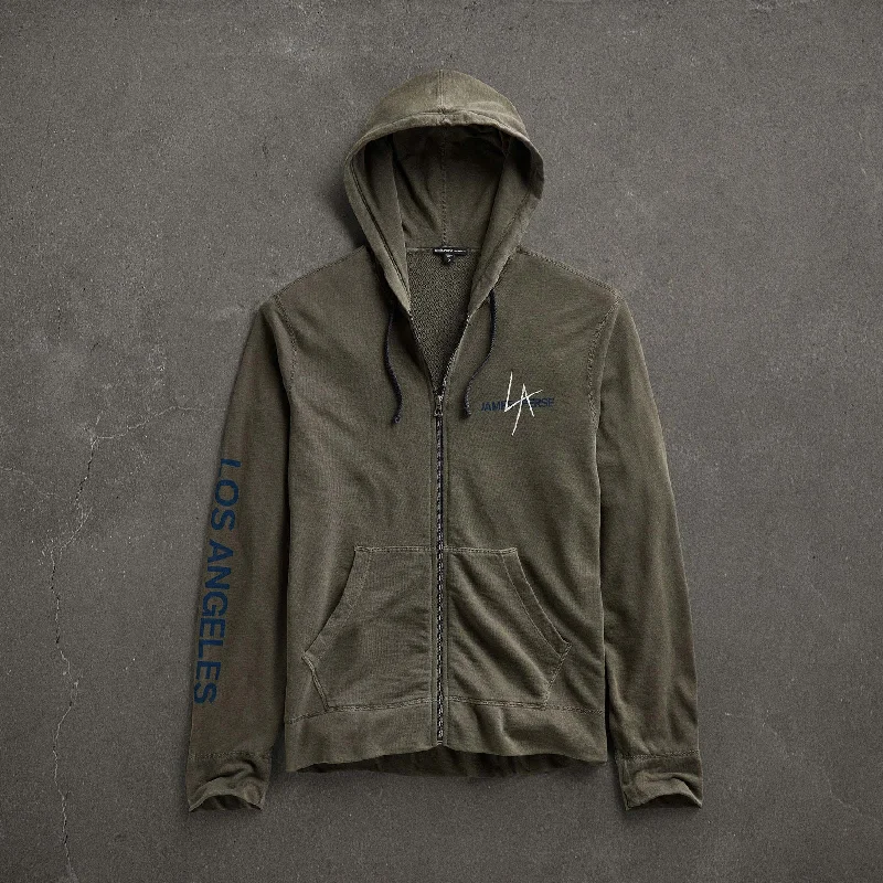 JP x LA Zip Up Hoodie - Platoon PigmentWaterproof Hoodies