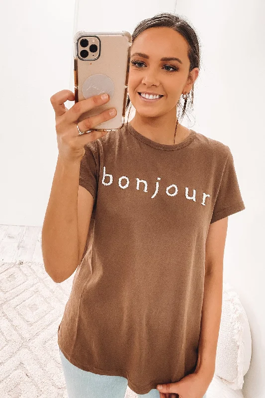 Sports Team T-ShirtsBonjour Tee Brown