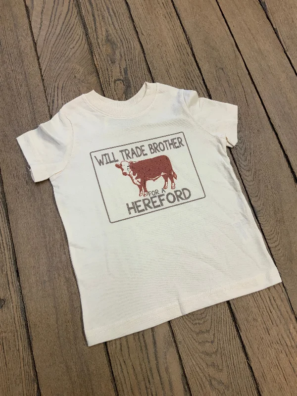 Blended Fabric T-ShirtsWhole Herd Youth Will Trade Brother Western Tee WHWTB