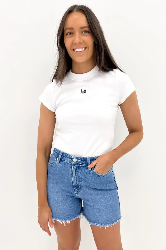 Asymmetrical T-ShirtsEssential Rib Tee Timeless White