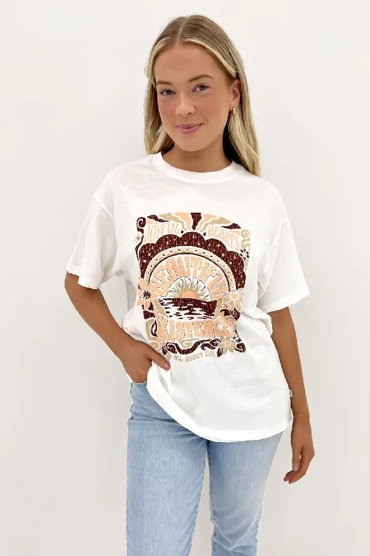 Off-Shoulder T-ShirtsExistence Tee Vintage White