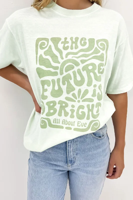 Oversized T-ShirtsFuture Is Bright Tee Sage