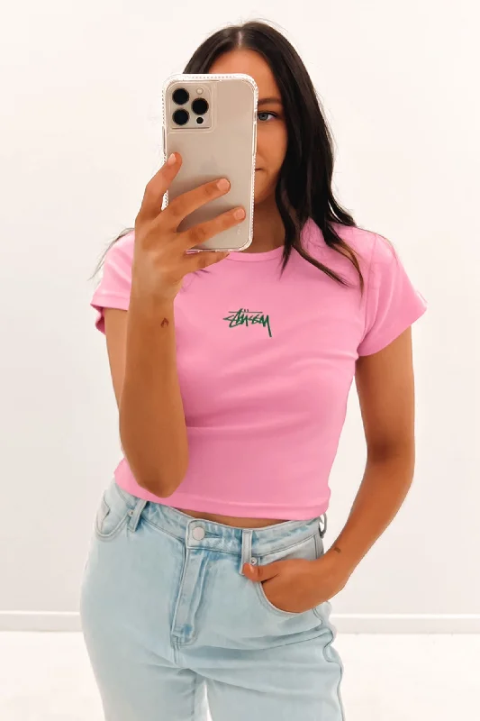 Crewneck T-ShirtsGraffiti Rib Tee Candy Pink