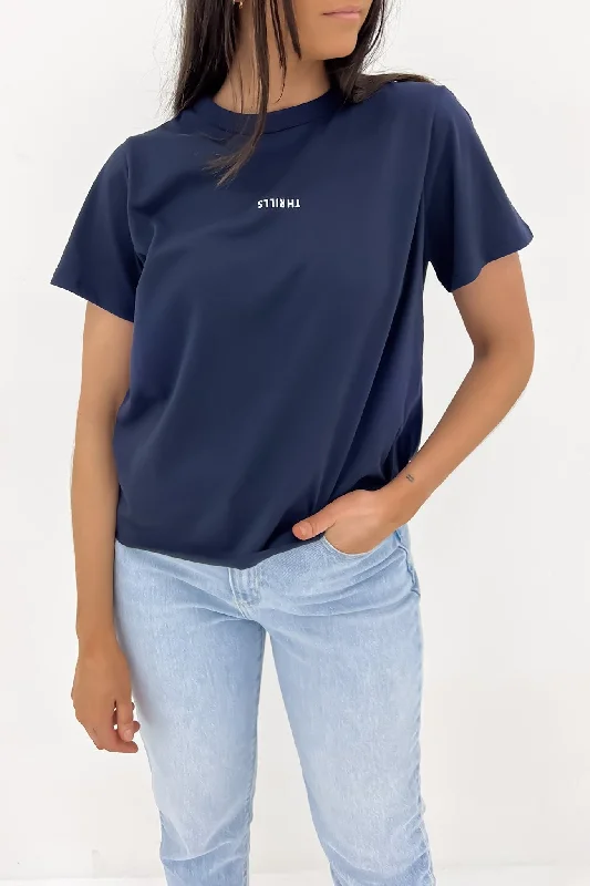 Asymmetrical T-ShirtsMinimal Thrills Relaxed Tee Station Navy