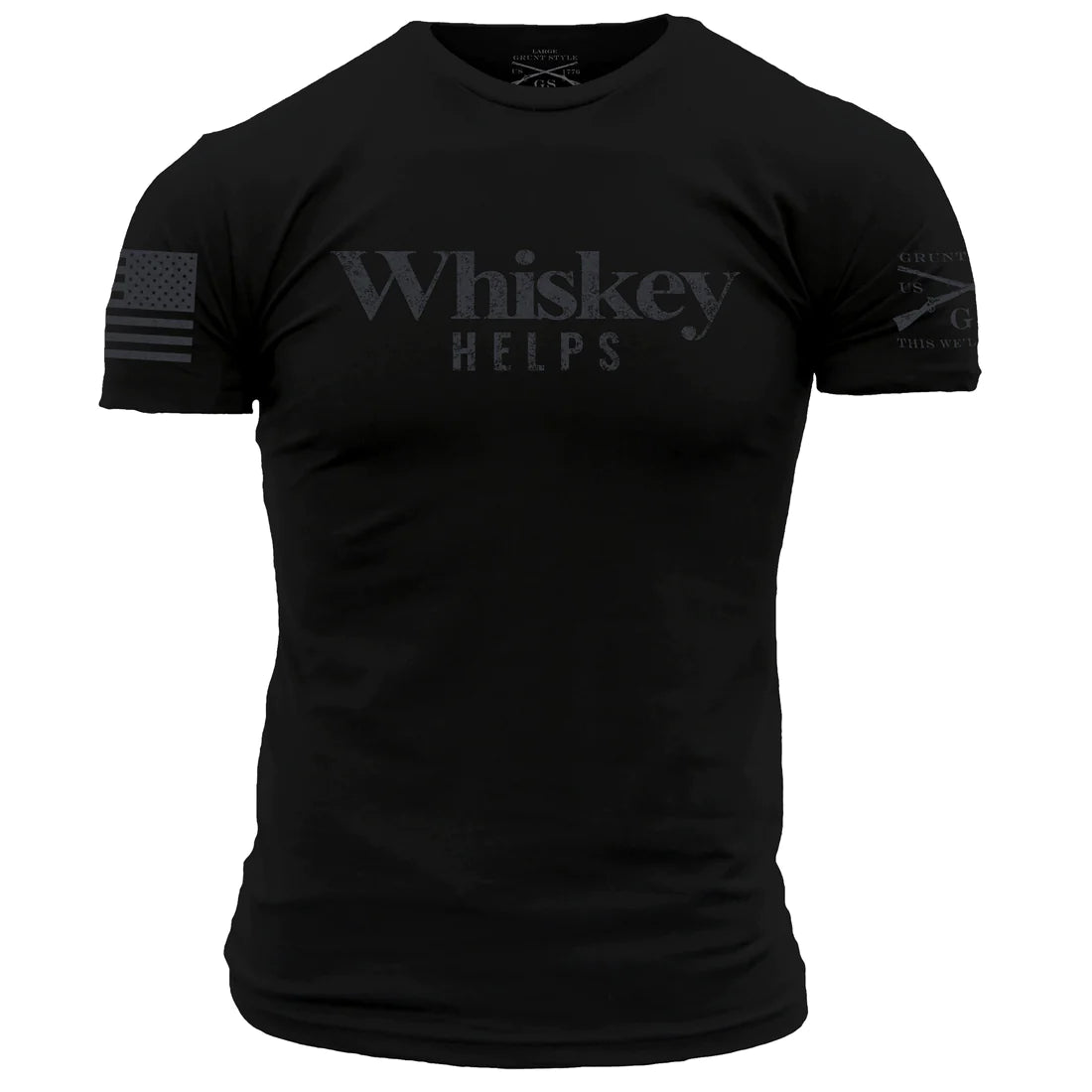 Punk T-ShirtsWhiskey Helps Tee - Black